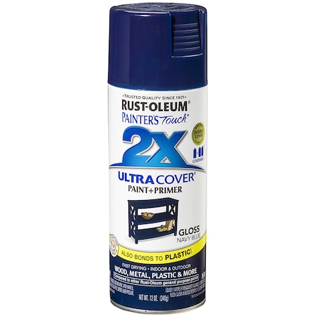 Rust-Oleum Spray Paint, Navy Blue, Gloss, 12 oz 249098